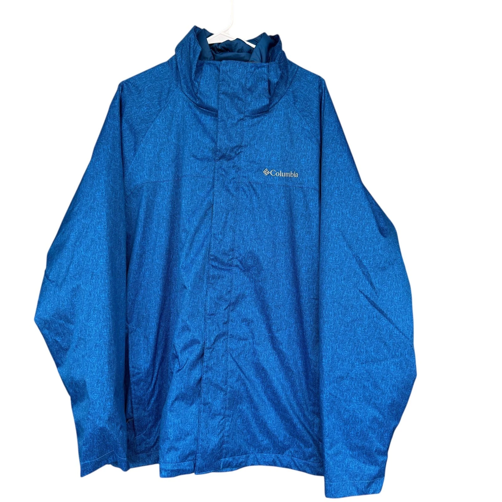 Columbia Jacket Mens XL Blue Thermal Coil Interchange Hooded Snow Waterproof