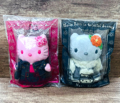 Hello Kitty McDonald's Colorful Collection 2001 Plush Doll Stuffed Toy Set of 2