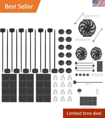 Electric Radiator Fan Mounting Kit - 12V Nylon Cooling System Upgrade