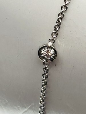 Diamant Armband weiß 14k Gold alle natürlichen Materialien 7 Punkte 7'' lange Lünette