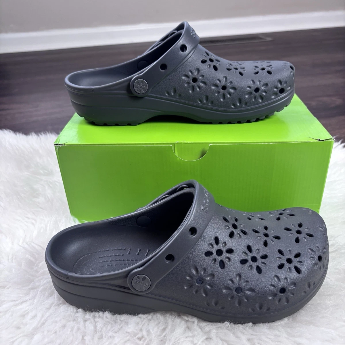 Crocs Clog Gray Comfort Shoes for Women for sale | eBay