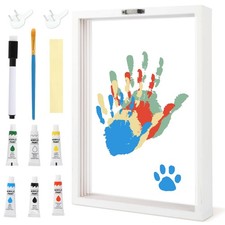 Family Handprint Kit, Baby Hand and Footprint Kit DIY Handmade Keepsake Woode...