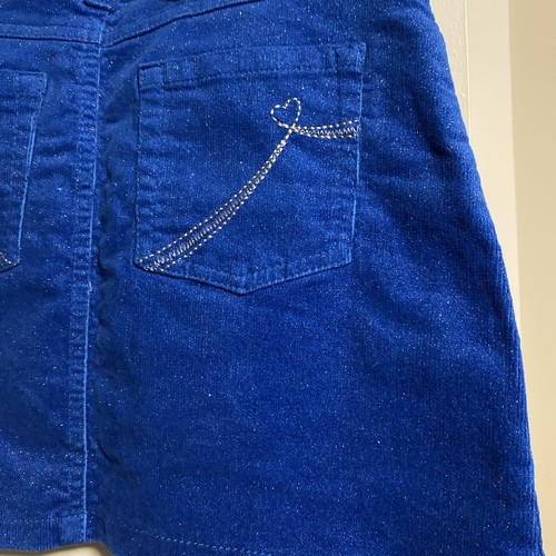 Blue Sparkly Stretch Skort Size 12 Satin Sash Belt Pockets The Children's Place - Picture 8 of 18