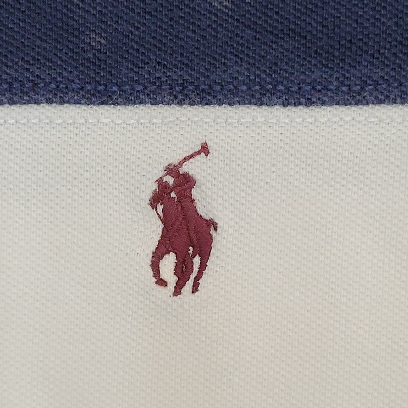 Ralph-Lauren Colorblock Polo Shirt Medium 20x27 Blue Red Pony thumbnail 10