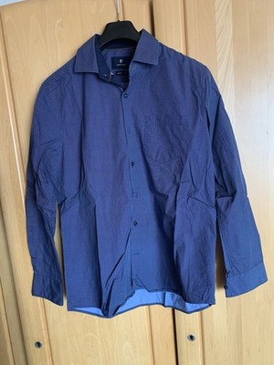 Pierre Cardin Modern Fit Herren Hemd Langarm, Blau gemustert, Gr. 41 L, Top !