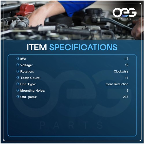 OEG Parts New Starter Compatible with Chevrolet Chevy Tahoe 2001-2002 5.3L, C... - Picture 3 of 9