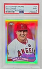 2014 Topps Chrome 1989 REFRACTIVE MIKE TROUT Baseball Card PSA 9 MINT
