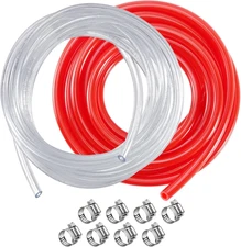 Beer Line Set of 2, 15Ft CO2 Line Gas Hose & Keg Beer Hose Clear PVC Beer Tubing