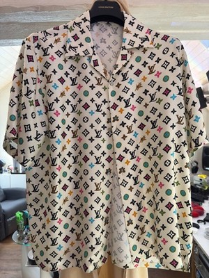 LOUIS VUITTON x Tyler, the Creator   Monogram Craggy Seidenhemd / Silk Shirt / L