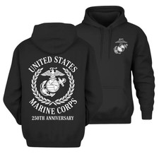 United States Marine Corps 250th Anniversary Hoodie, Classic Bold USMC Eagle