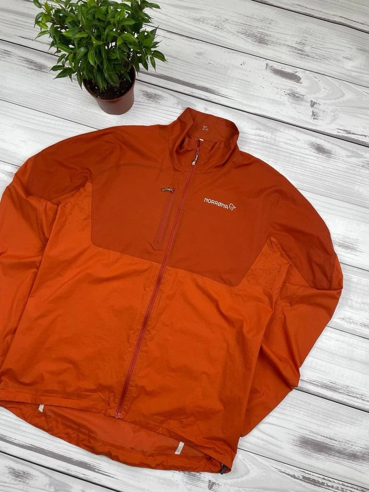 Mens Norrona Jacket Medium Orange Outdoor Style Tire Tex - Image 2 of 4