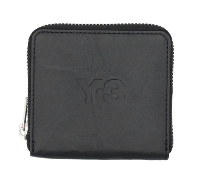 adidas Y-3 Crinkle Leather Wallet Unisex Lifestyle Casual Coin