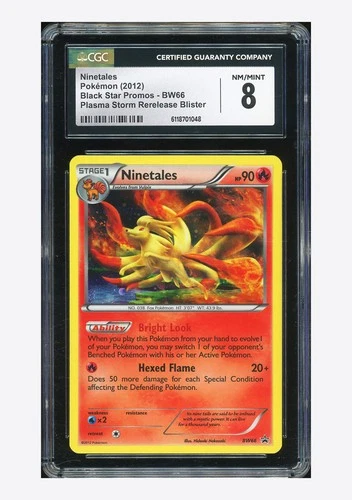 Pokemon CGC 8 Ninetales Promo 2012 #BW66 Plasma Storm Rerelease Blister English
