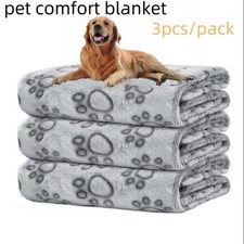 3-Pack Dog Blanket for All Dogs, Washable Pet Blanket 41"x31"