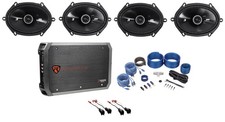 Kicker 6x8" Facotry Speaker Replacement Kit 4-Ch Amp For 2000-10 Ford F-650/750