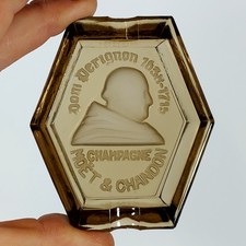 Dom Perignon 1638 - 1715 Champagne Moet & Chandon Portrait Glass Ashtray