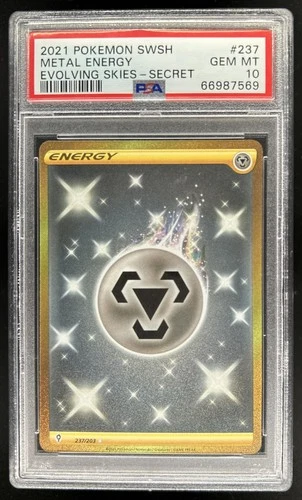 2018 Pokemon Evolving Skies Metal Energy Secret Rare #237 PSA 10 GEM MINT