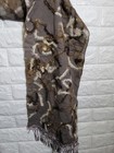 Brown and beige tassel andembroidered Shawl  — photo 2