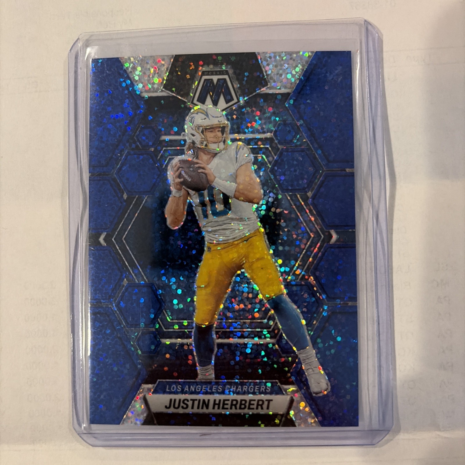 2024 Panini Mosaic - Justin Herbert #120 Blue Sparkle Prizm 27/96