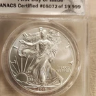 U.S. Mint 2016 American Silver Eagle $1 1 oz .999 ANACS MS70 Cert 05072 w/ Case