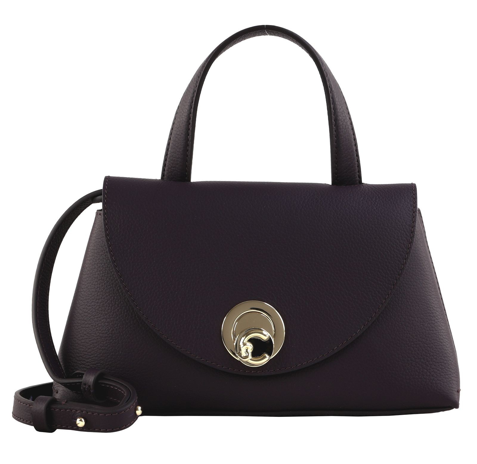 COCCINELLE Handbag Double Grainy Leather Prune / Ribes