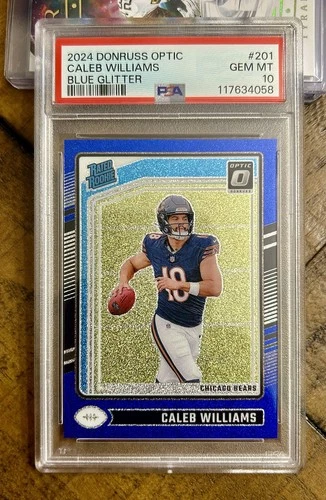 Caleb Williams 2024 Donruss Optic Glitter SSP Case Hit RC PSA 10 GEM MT 💎Bears