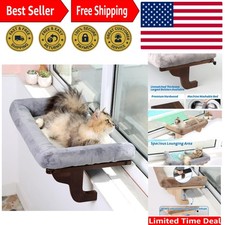 Robust Metal Frame Cat Perch for Windows - Orthopedic, Machine Washable Design