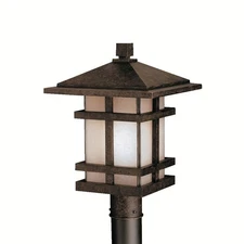 Kichler 9529 Bronze 1-Light Post Light From The Cross Creek Collection