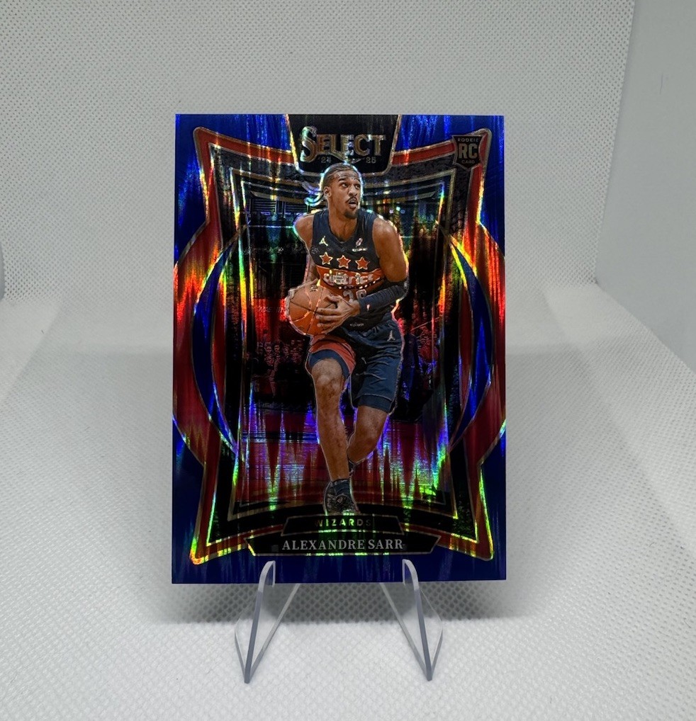 2024-25 Panini Select - Concourse #73 Alexandre Sarr Blue Flash Prizm (RC)  /99