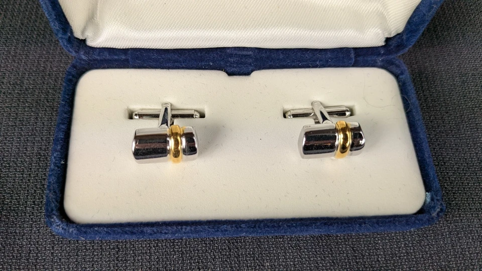 pierre cardin gold and silver tone cufflinks - Image 2 of 4