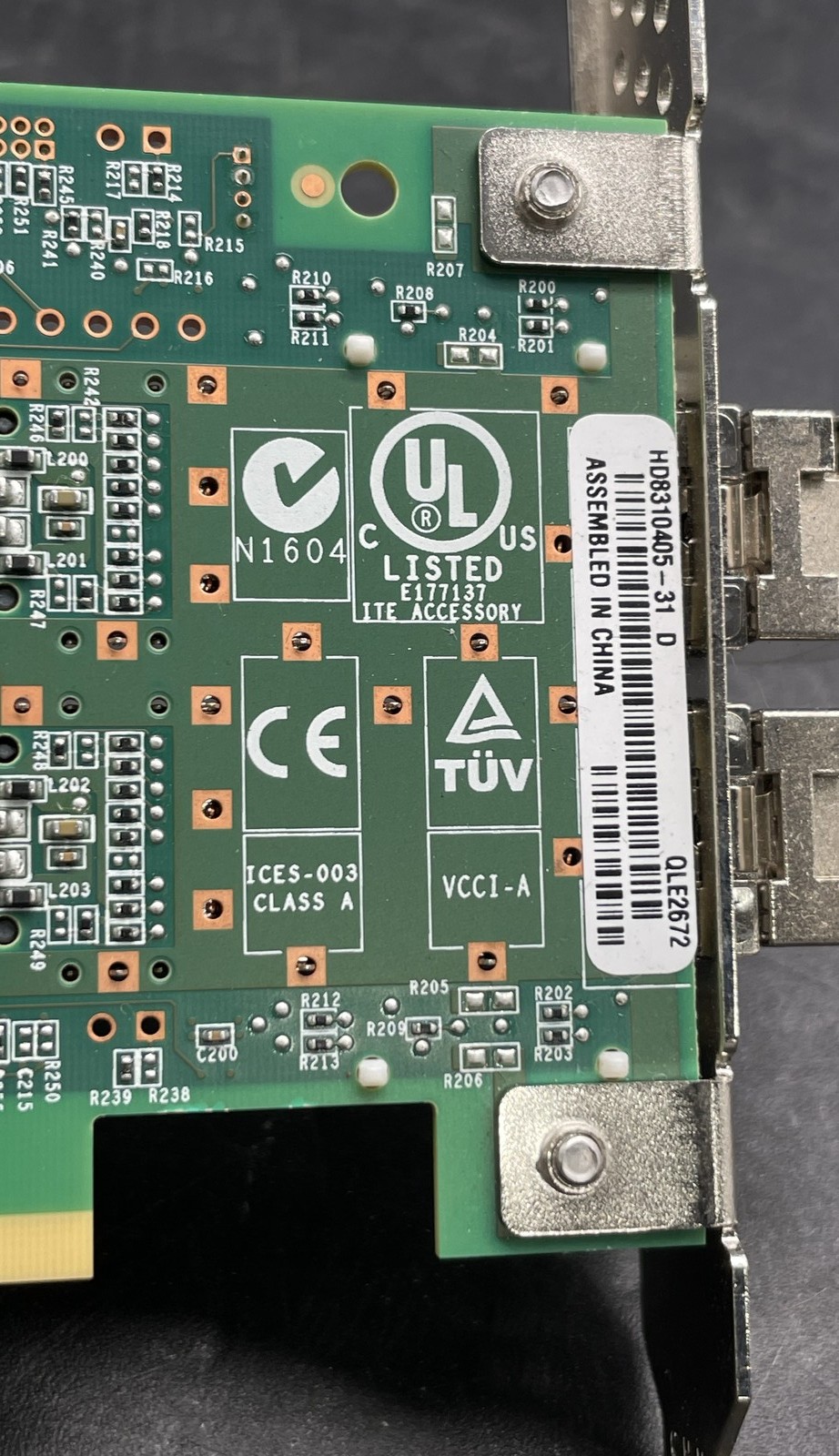 NetApp QLogic QLE2672 HD8310405-31 PCIe x8 16Gb FC / 10GbE Adapter