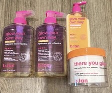 b.tan Clear Self Tan Gel Gradual Tan Butter Clear Golden Hydrating Vegan 4 Items