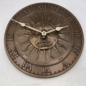 Vintage Whitehall Products Sun Clock Sun Face French bronze Style WORKING Metal