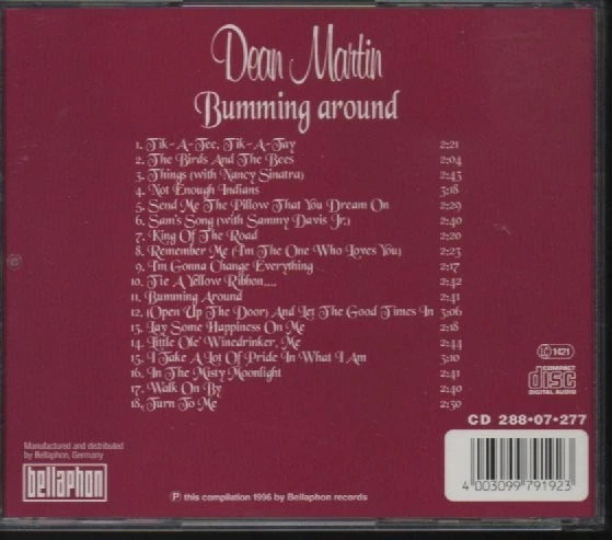 CD - DEAN MARTIN - BUMMING AROUND " ZUSTAND SEHR GUT #C03# - Bild 2 von 2