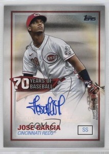 2021 Topps 70 Years of Baseball Auto Jose Garcia #70YA-JGA Rookie Auto RC