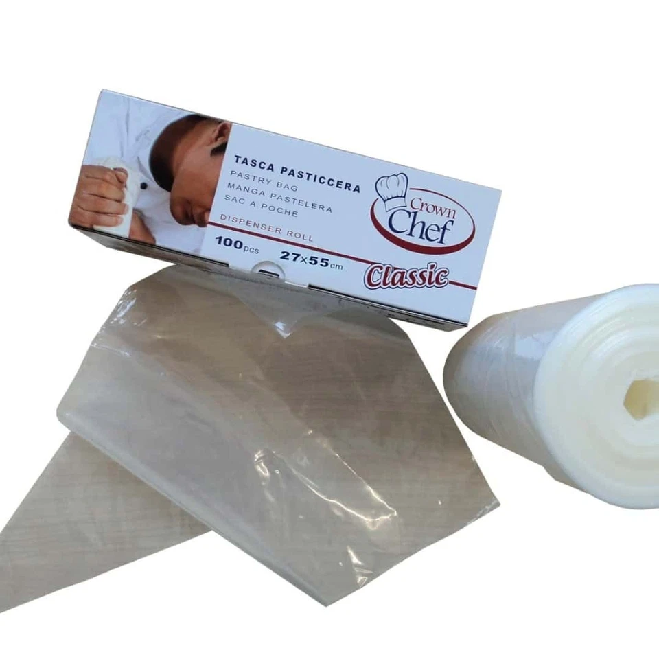 Sac a Poche Plastica Trasparente 55x27 cm 100pz - Sacchetto Decorazione Torte - Immagine 2 di 4