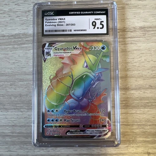 Pokemon TCG Evolving Skies 2021 Gyarados VMAX 207/203 CGC 9.5 Secret Rare PSA
