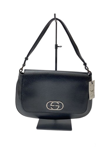 GUCCI Handbag Leather BLK Solid 001 3823 200047