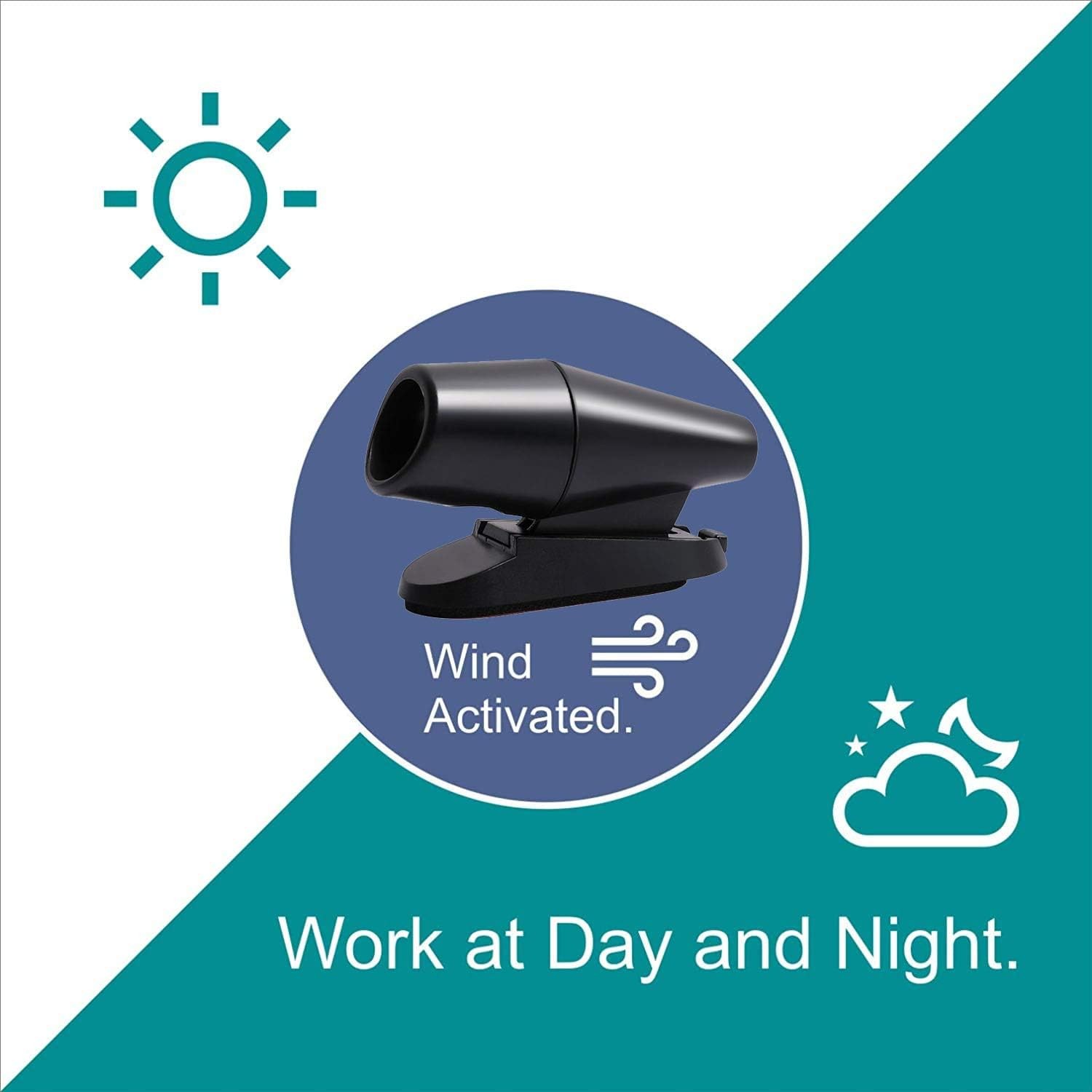 4Pcs Deer Whistles for Vehicles Wind Activated Black