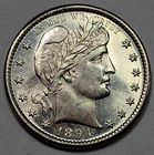 1894 S 25c Barber Quarter Blazing Luster Choice UNC Det Minor hairlines *M341