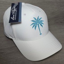 Ben Hogan Performance Golf Snapback Perforated Hat Palm Tee Hat Cap White Teal