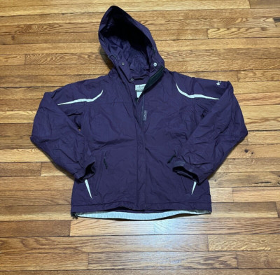 Columbia Winter Coat Lightweight Ski Jacket Womens Sz Small Purple Nylon Hooded