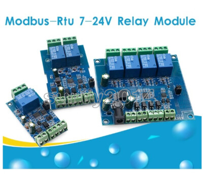 Modbus-Rtu 1/2/4 Channel 7-24V Relay Module Switch Modbus RTU Switch RS485 TTL