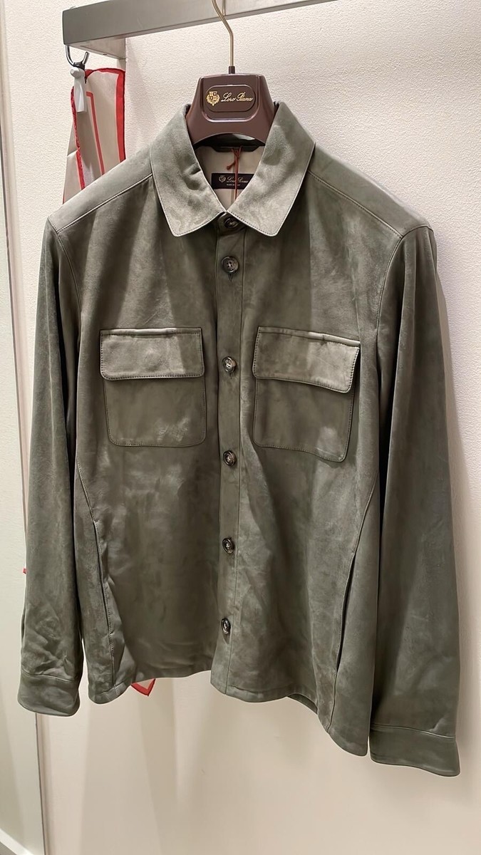 Loro Piana FAL6174 Green Suede overshirt- With Tags - Small | eBay