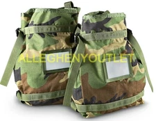 (2) Molle RADIO UTILITY POUCH WOODLAND Camo Tote Pack US Army Military USGI NEW