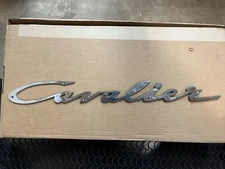 Original Chris Craft Cavalier Emblem Badge Script Trim Chrome Metal Boat Sign