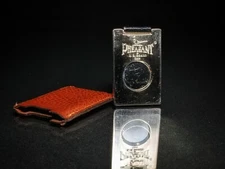 Stainless Steel Cigar Cutter with Karabu Tan Leather Case NIB