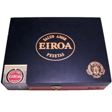 Eiroa BL 11/18 Empty Wooden Cigar Box 9.25" x 7" x 2.25"