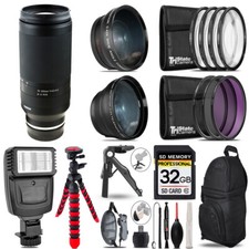 Tamron 70-300mm f/4.5-6.3 Di III RXD Lens Z 3 lens Flash Tripod -32GB Kit