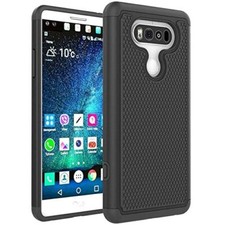 Para LG V20 - Funda Híbrida Slim Fit Cubierta Reforzada Parachoques Amortiguador Negra